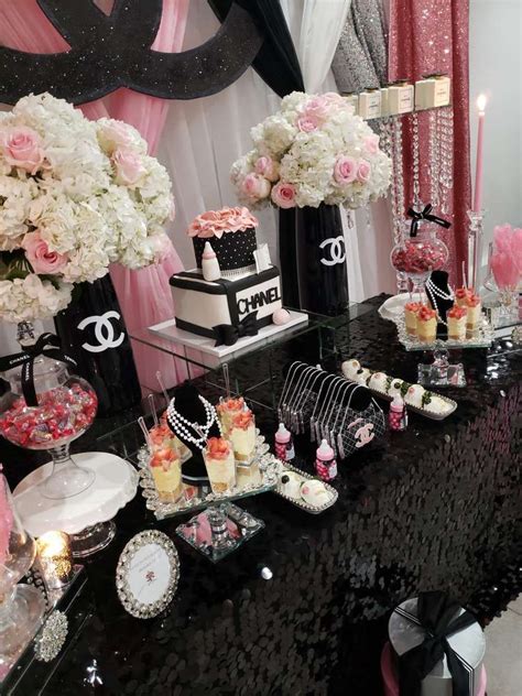 chanel themed party ideas|pink Chanel party decorations.